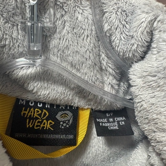 MOUNTAIN HARDWEAR Pink Quilted Down Filled Zip Drawstring Vest Size Small *flaw - Picture 2 of 8